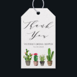 Boho Potted Cactus Bridal Shower Thank You Gift Tags<br><div class="desc">Add a boho accent to your favours and gifts with these customizable thank you gift tags. It features watercolour potted succulents and cactus. Personalize by adding your details. These cactus thank you gift tags are perfect for summer baby showers,  bridal showers,  birthdays and more.</div>