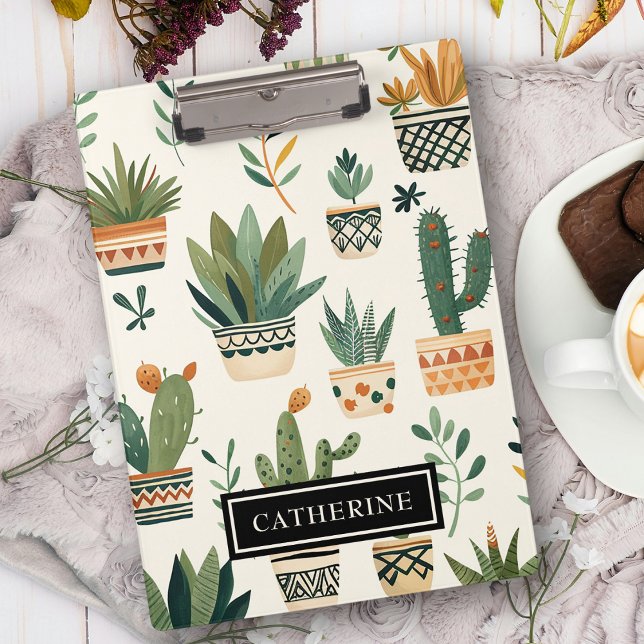 Boho Potted Plants Custom Plant Lover Clipboard (Creator Uploaded)