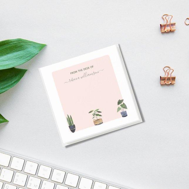 Boho Potted Plants From the Desk of Personalized P Post-it Notes (Creator Uploaded)