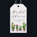 Boho Potted Succulents and Cactus Bridal Shower Gift Tags<br><div class="desc">Add a boho accent to your gifts and favours with these customizable bridal shower gift tags. It features watercolour potted succulents and cacti. Personalize by adding your own details. These cactus bridal shower tags are perfect for summer events.</div>