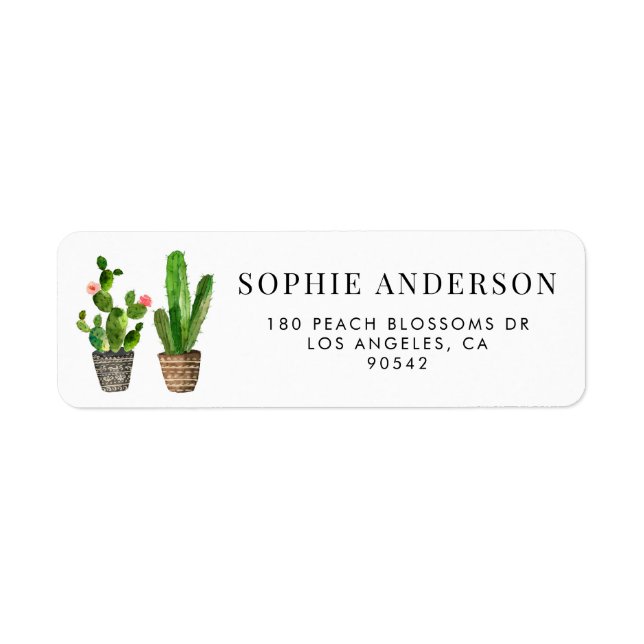 Boho Potted Succulents and Cactus Personalized (Front)