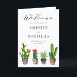Boho Potted Succulents and Cactus Summer Wedding Program<br><div class="desc">Share the wedding details with your family and friends with this customizable wedding program booklet. It features watercolour potted succulents and cactus. Personalize by adding your details. These boho wedding programs are perfect for summer weddings.</div>
