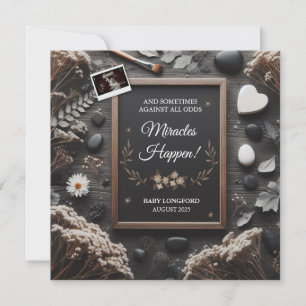 Boho Pregnancy Announcement   Miracles happen