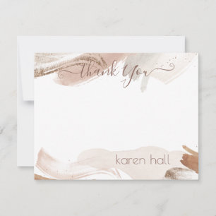 Boho Pretty Abstract Thank You Personalized Name Card