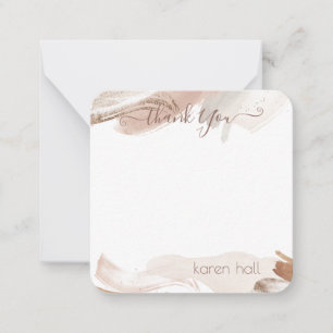 Boho Pretty Abstract Thank You Personalized Name N Card