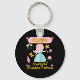 Boho Princess Claire 2026 Personalized Preschool G Keychain