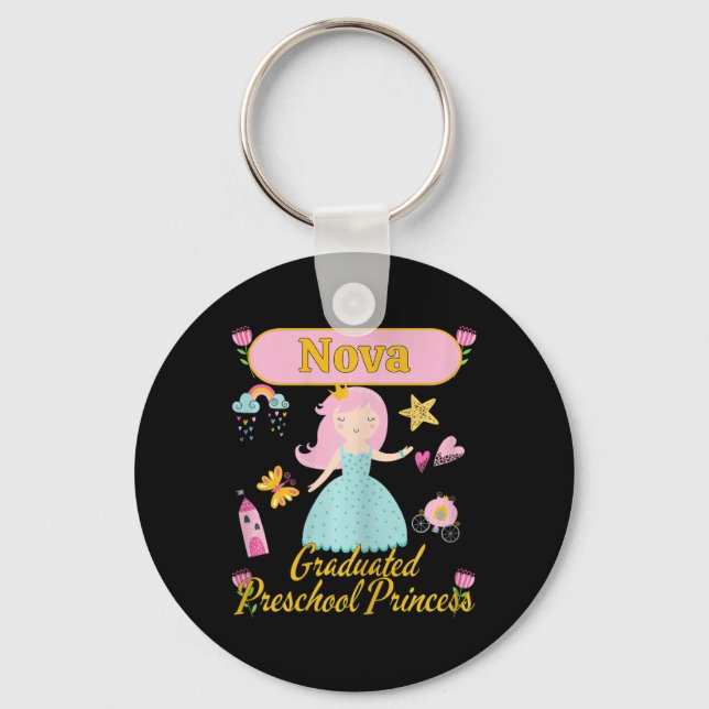 Boho Princess Nova 2026 Personalized Preschool Gra Keychain (Front)