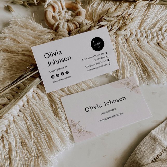 Boho Printable Business Card Template (Boho Printable Business Card Template)