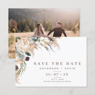 Boho Protea Pampas Mariage Enregistrer La Carte Da