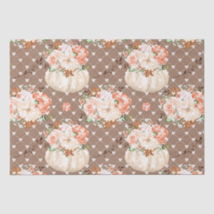 Boho pumpkin hearts flowers tissue paper