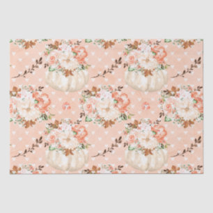 Boho pumpkin hearts flowers tissue paper