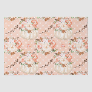 Boho pumpkin hearts flowers tissue paper