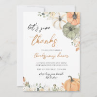Boho Pumpkin Let's Give Thanks