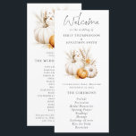 Boho Pumpkins Pampas Wedding Program<br><div class="desc">Boho Pumpkins Pampas Wedding Program. Available digitally and printed. With an elegant set script for Welcome. The rest of the text on both sides can be easily personalised.</div>