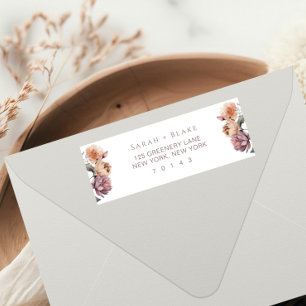 Boho Purple and Peach Garden Adresse de retour