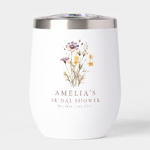 Boho Purple Fleurs sauvages Fête des mariées perso
