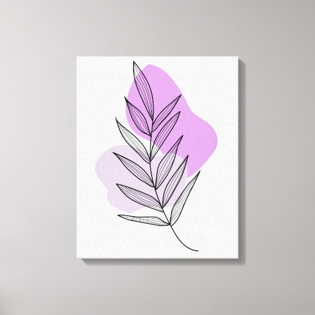 Boho purple flower  canvas print (Front)