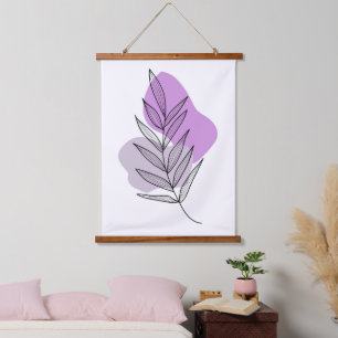 Boho purple flower hanging tapestry