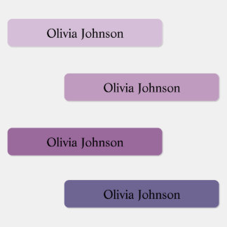  Boho purple Kids Waterproof Name Labels