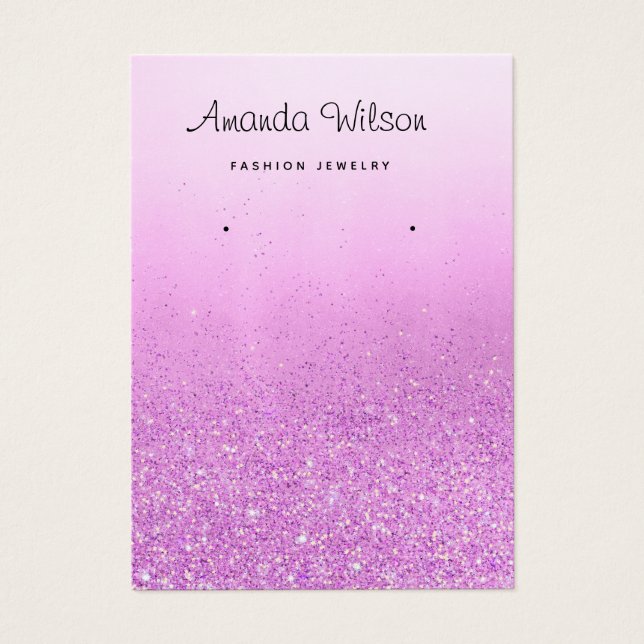 Boho Purple parties scintillant bijoux d'oreille c (Devant)