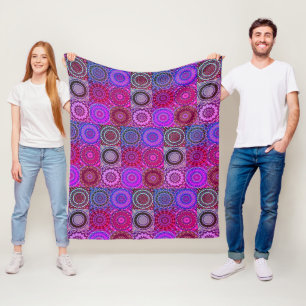Boho Quilt Blanket - Purple