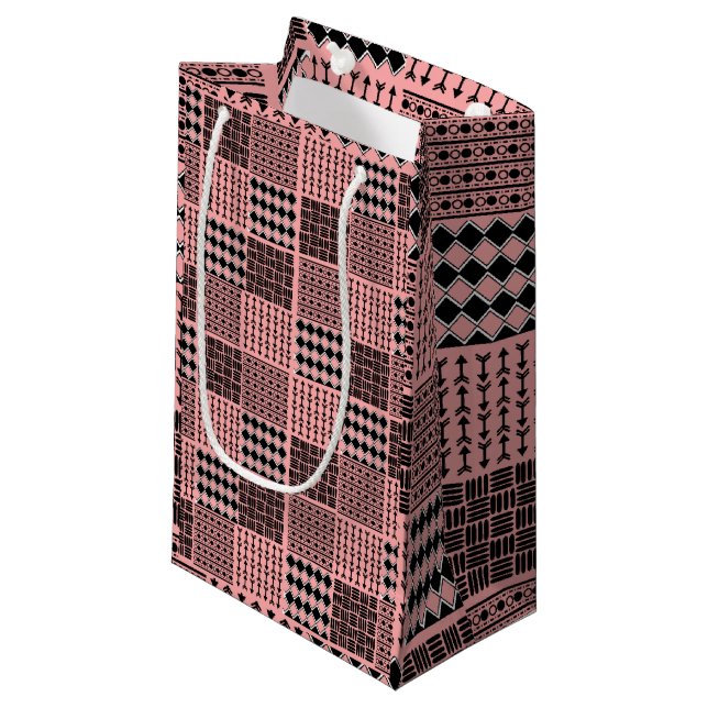 Boho Quilt Small Gift Bag (Front Angled)