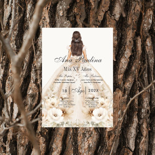 Boho Quinceanera Spanish  Invitation