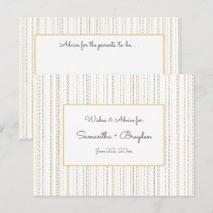 Boho Rain Baby Shower Advice Cards