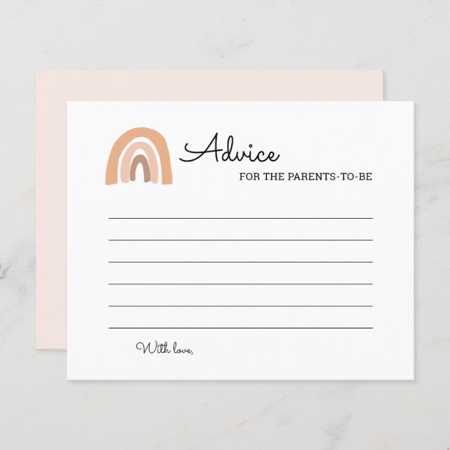 Boho Rainbow Baby Advice For The Parents To Be (Front/Back)