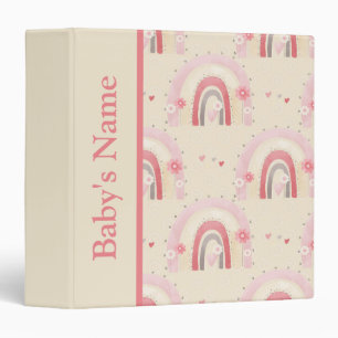 Boho Rainbow Baby Newborn Photo Album Binder