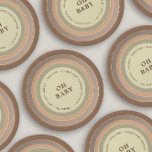 Boho Rainbow Baby Shower Earthy Gender Neutral Paper Plate<br><div class="desc">Designed to match our "Rainbow Baby Shower Collection" Other colours and matching pieces available in the collection.</div>