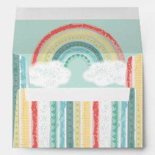 Boho Rainbow Baby Shower Envelope
