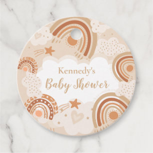 Boho Rainbow Baby Shower  Favour Tags