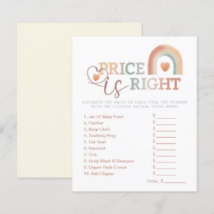 Boho Rainbow Baby Shower Game Sheet – Watercolor E