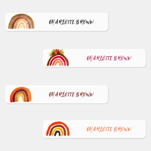 Boho Rainbow Back to School Watercolor Waterproof 