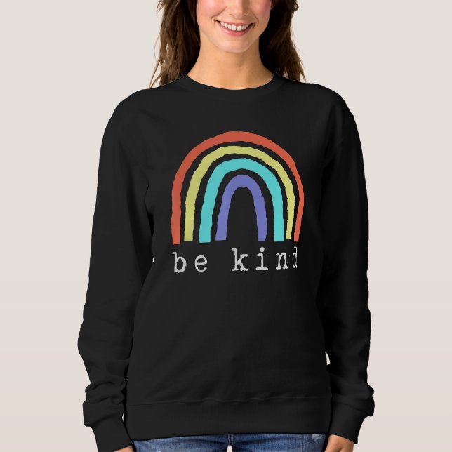 Boho Rainbow Be Kind Pride Lbgtqia Sweatshirt (Front)