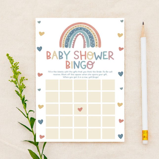 Boho Rainbow Bingo Baby Shower Game (Creator Uploaded)