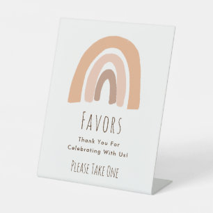 Boho Rainbow Birthday Favours Take A Treat Sign