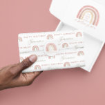 Boho Rainbow Birthday Tissue Paper<br><div class="desc">Celebrate someone special with this lovely personalized watercolor boho rainbow tissue paper!</div>