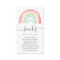 Boho Rainbow Book Request Baby Shower Card