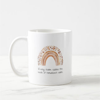 Boho Rainbow Button Pin Coffee Mug