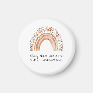 Boho Rainbow Button Pin Magnet
