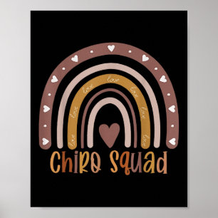 Boho Rainbow Chiro Squad Chiropractor Doctor Chiro Poster