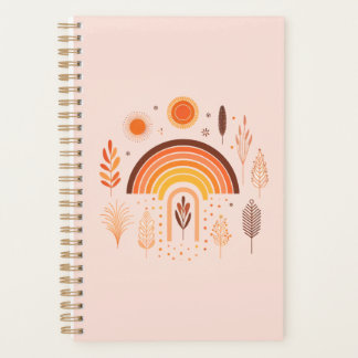 Boho Rainbow Earthy Plants Weekly Planner