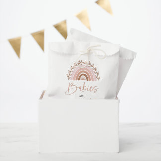 Boho Rainbow Favour Bag, Dusty Rose Terracotta Favour Bag