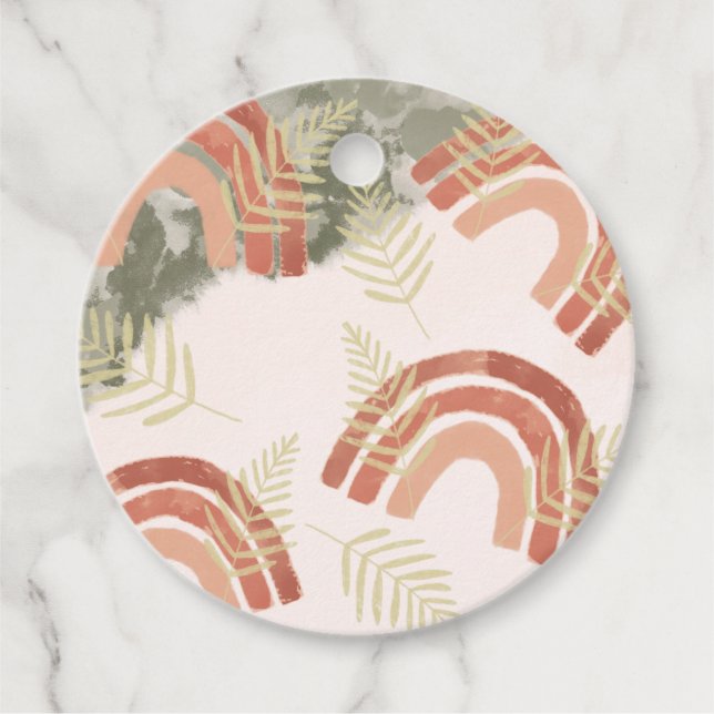 Boho Rainbow  Favour Tags (Front)