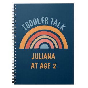 Boho Rainbow Funny Toddler Talk Personalized Notebook