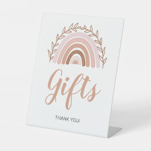 Boho Rainbow Gfts Sign, Baby Shower Sign 8x10"