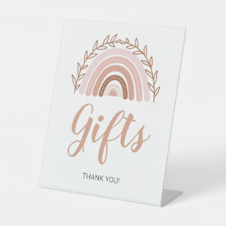 Boho Rainbow Gfts Sign, Baby Shower Sign 8x10"