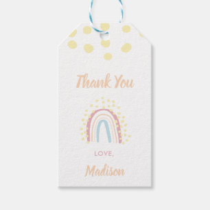 Boho Rainbow Girl Thank You  Gift Tags
